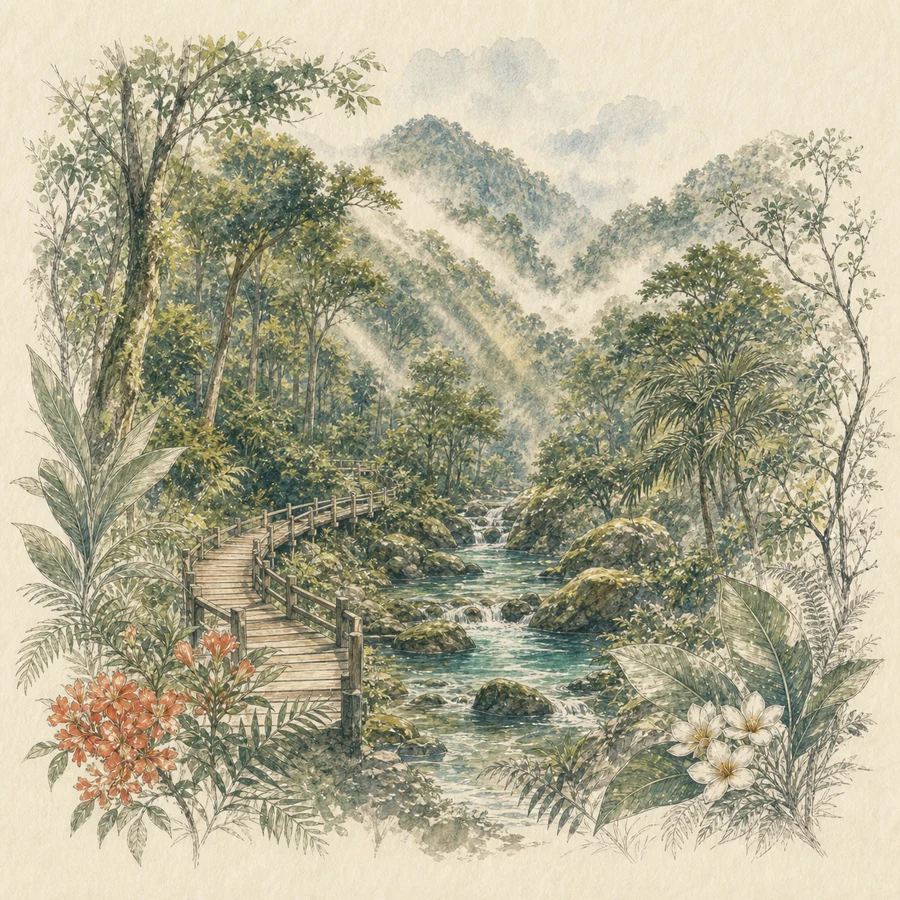 金光湖手绘插画